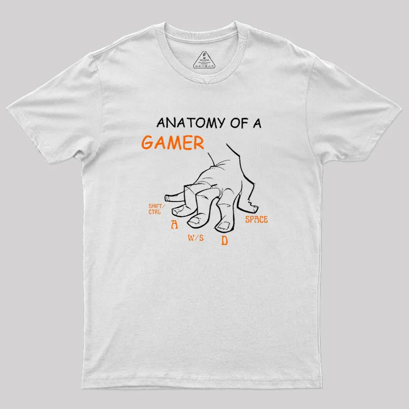 Anatomy Of A Gamer Geek T-Shirt - Image 11