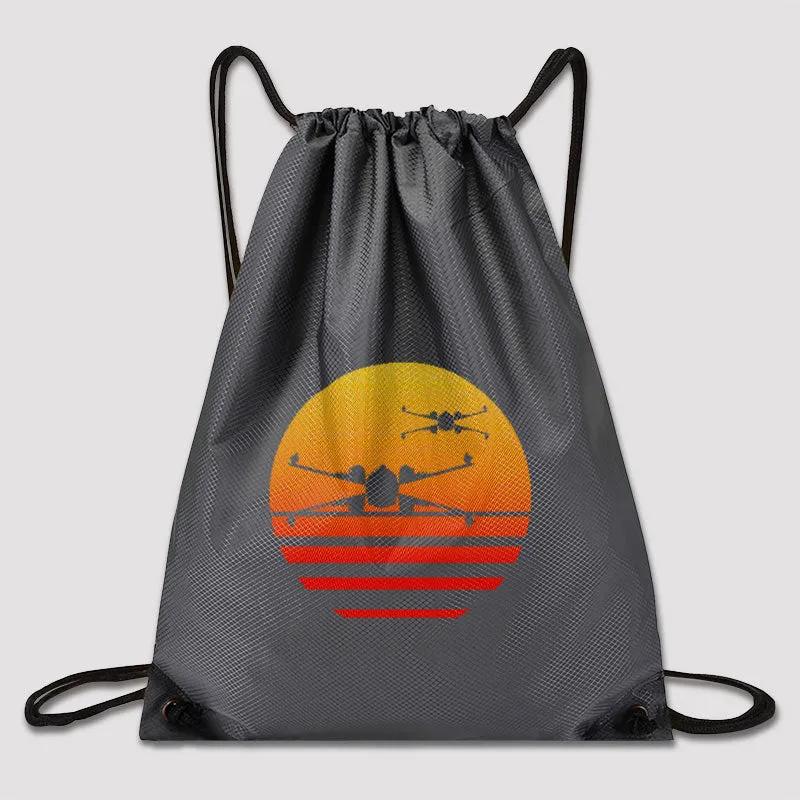 Sunset Wing Starfighter Drawstring Cinch Bag - Image 2