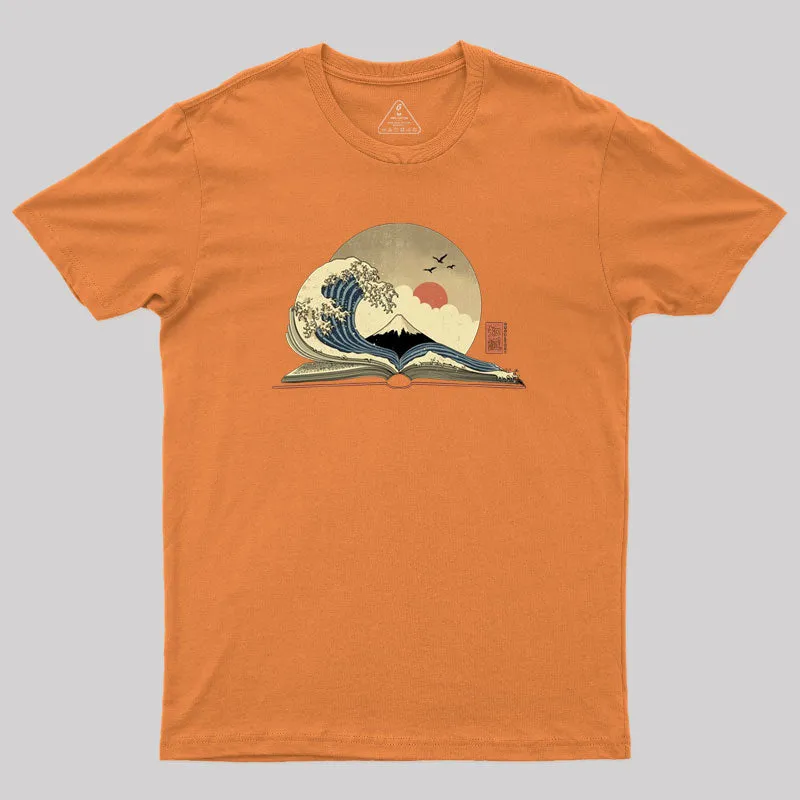 The Great Wave of Knowledge Geek T-Shirt - Image 7