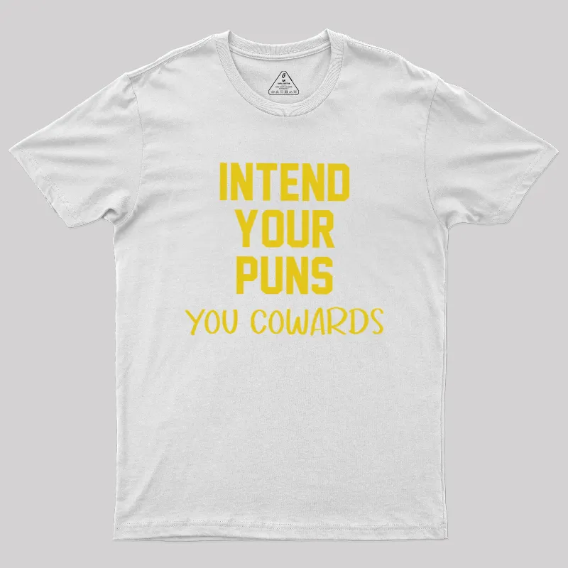 Intend your puns yellow Geek T-Shirt - Image 10