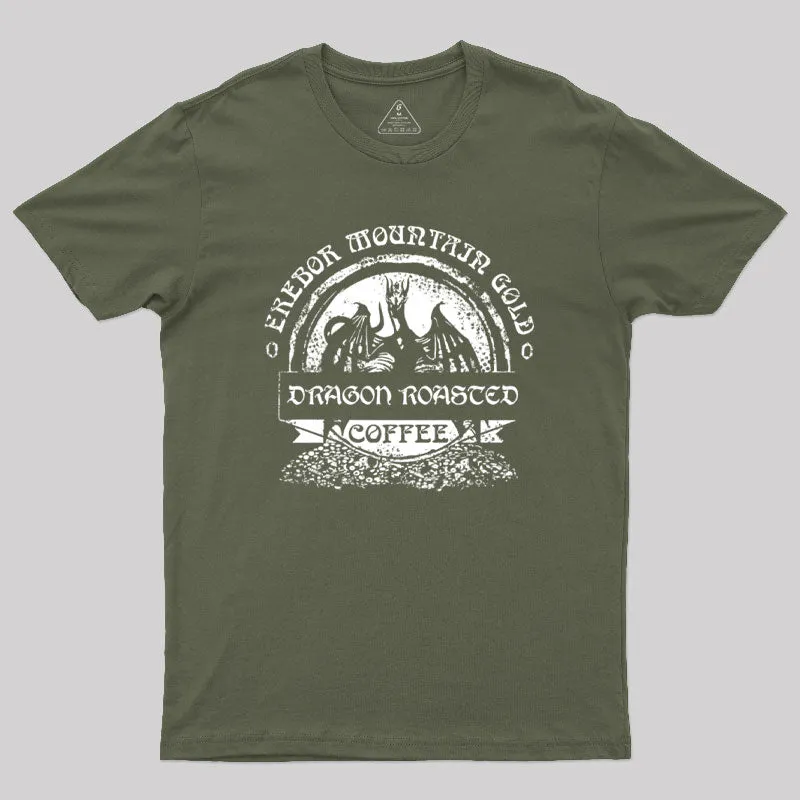 Erebor Mountain Gold Coffee Geek T-Shirt - Image 3