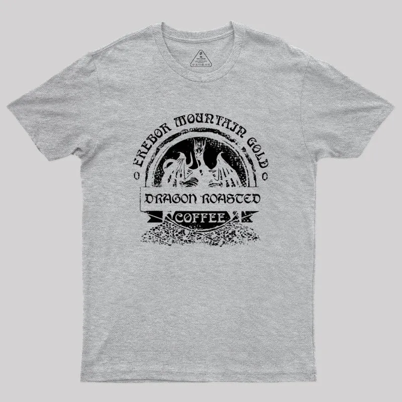 Erebor Mountain Gold Coffee Geek T-Shirt - Image 4