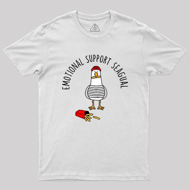 EMOTIONAL SUPPORT SEAGULL Geek T-Shirt - Image 11