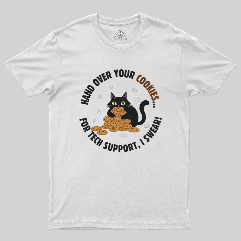 Cookie Negotiator Tech Support Geek T-Shirt - Image 7
