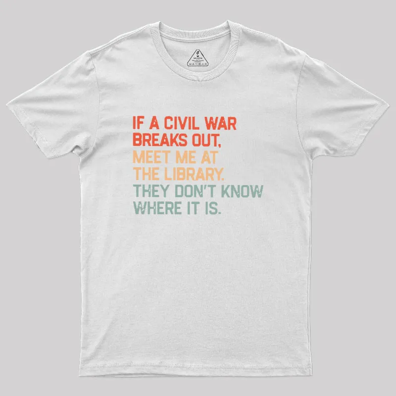 Meet Me At The Library Geek T-Shirt - Image 6