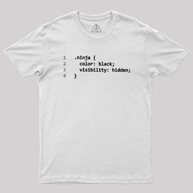 CSS Coding Ninja Geek T-Shirt - Image 11