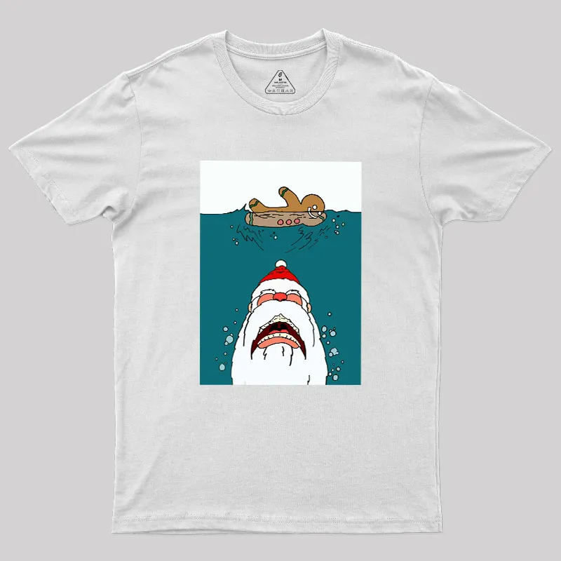 Santa Shark Geek T-Shirt - Image 11