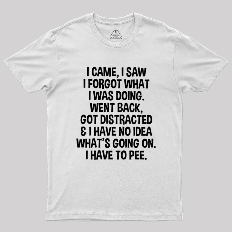 I Came I Saw I Forgot What I Was Doing Geek T-Shirt - Image 11