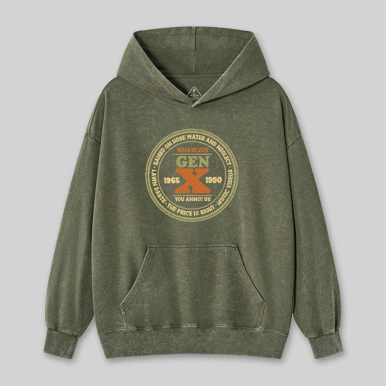 Raised on Hose Water and Neglect Washed Hoodie - Image 2