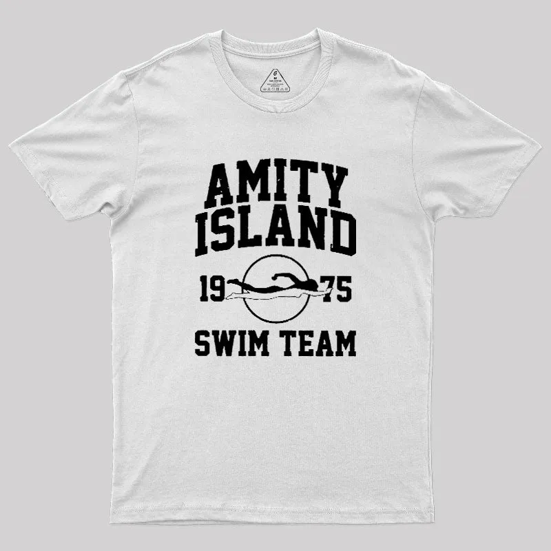 Amity Island Swim Team Geek T-Shirt - Image 11