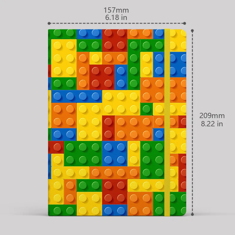 Colorful Building Blocks Puzzle Notebook