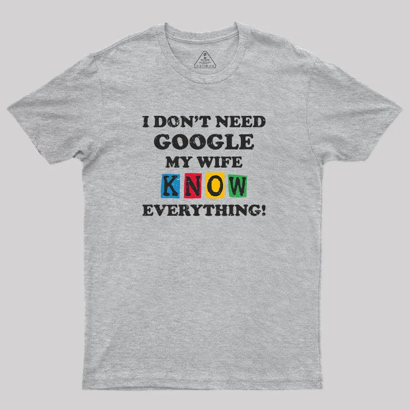 I Don't Need Google T-Shirt - Image 9
