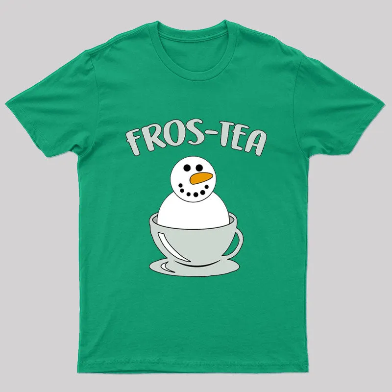 Fros-Tea Funny Snowman T-Shirt - Image 4