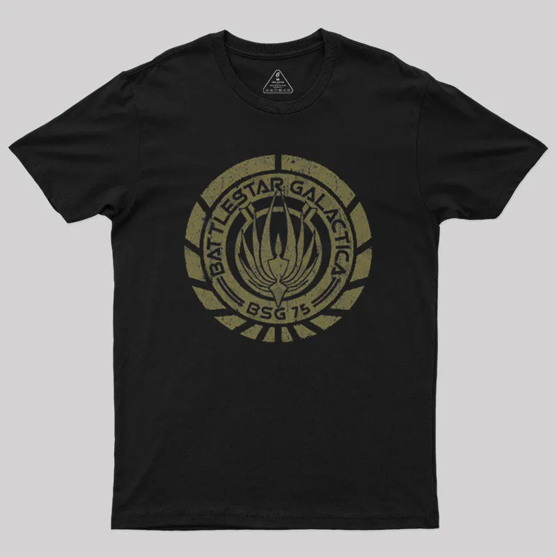 Battlestar Galactica Crest Nerd T-Shirt