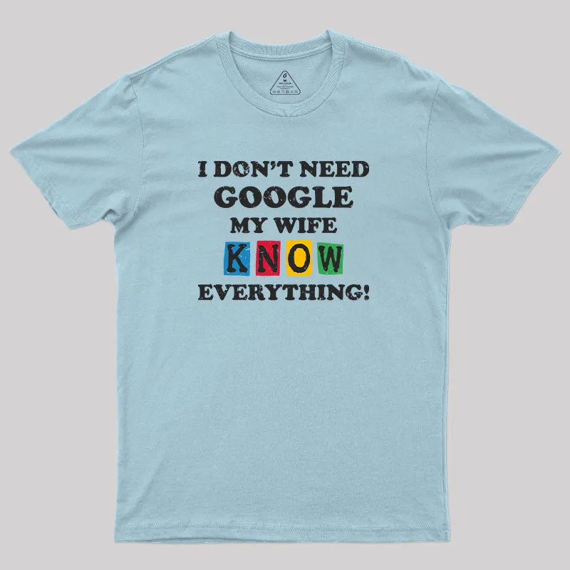 I Don't Need Google T-Shirt - Image 8