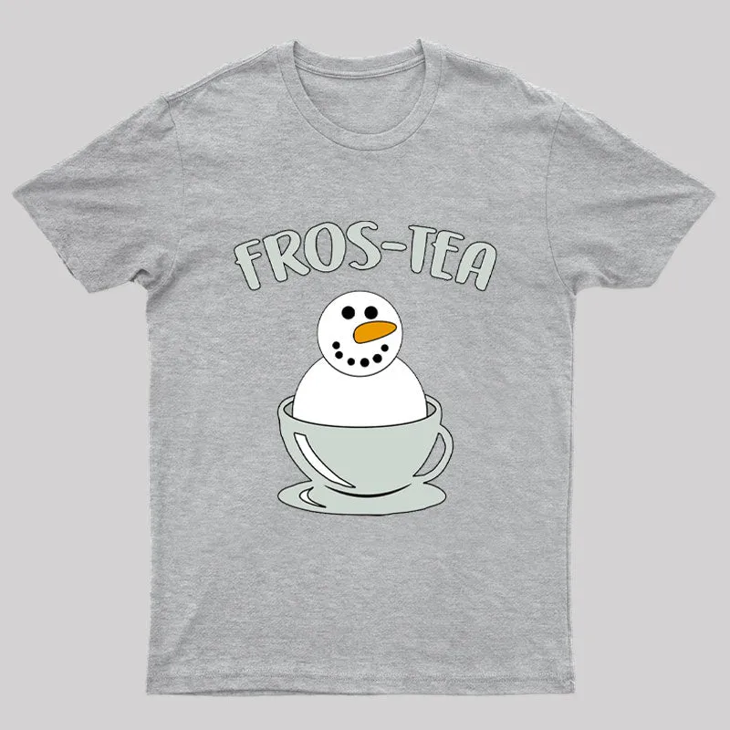 Fros-Tea Funny Snowman T-Shirt - Image 7