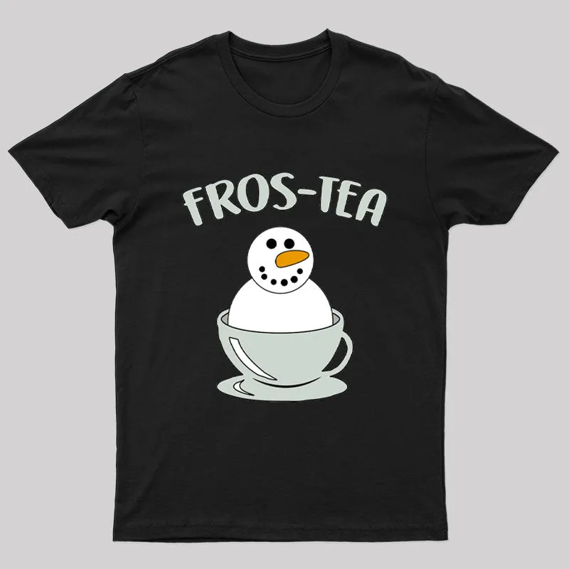 Fros-Tea Funny Snowman T-Shirt