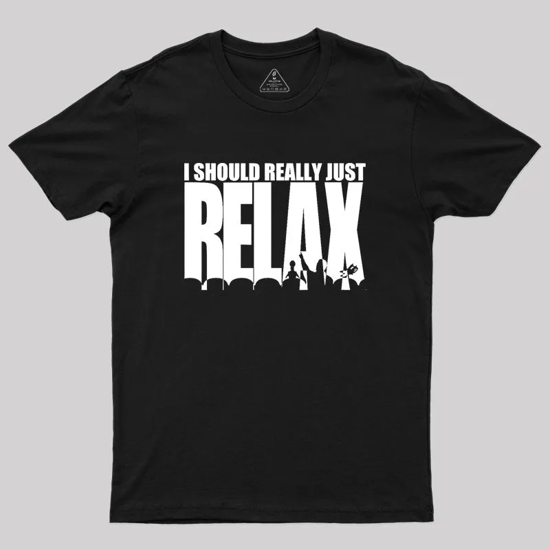 Alternative view of MST3K Says RELAX Geek T-Shirt