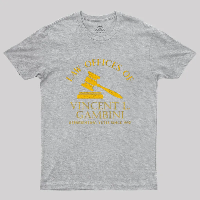 Vincent Gambini Law Offices Geek T-Shirt - Image 4