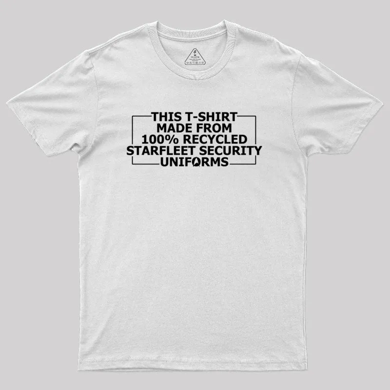 100% Recycled Starfleet Security Geek T-Shirt - Image 11