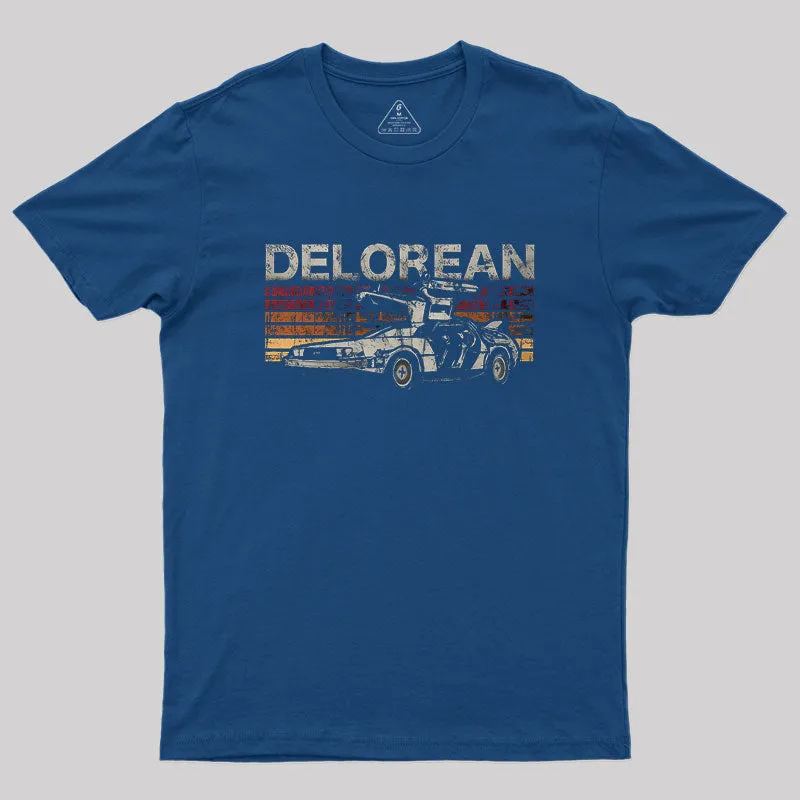 Alternative view of Retro Delorean Geek T-Shirt