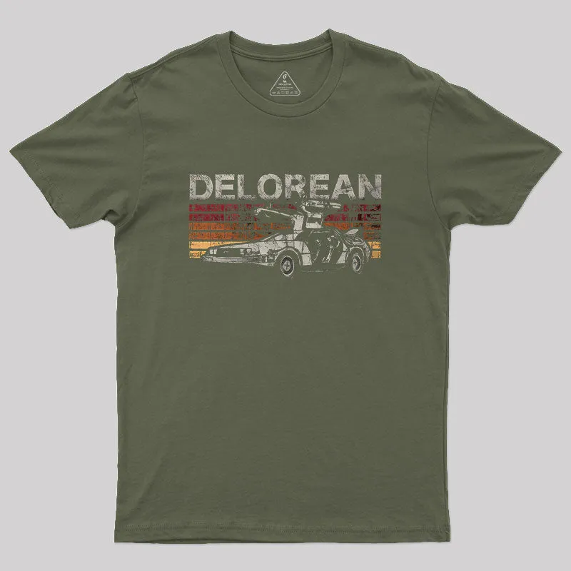 Retro Delorean Geek T-Shirt - Image 3