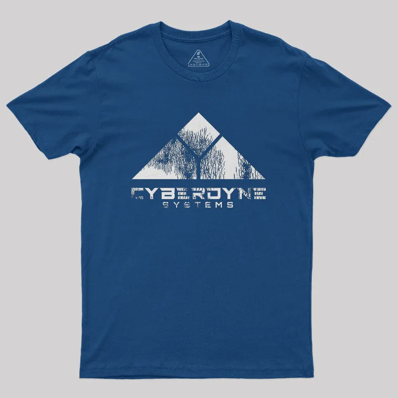 Alternative view of Worn Cyberdyne Logo Nerd T-Shirt