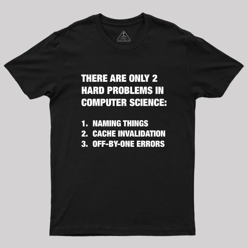 Only 2 Hard Problems In Computer Science Geek T-Shirt - Image 2