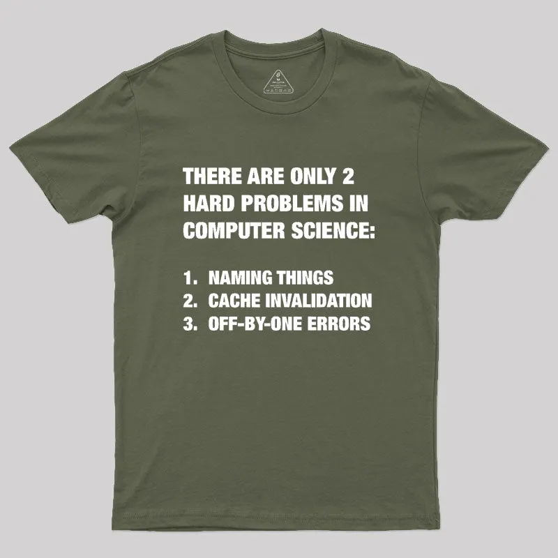 Only 2 Hard Problems In Computer Science Geek T-Shirt - Image 3