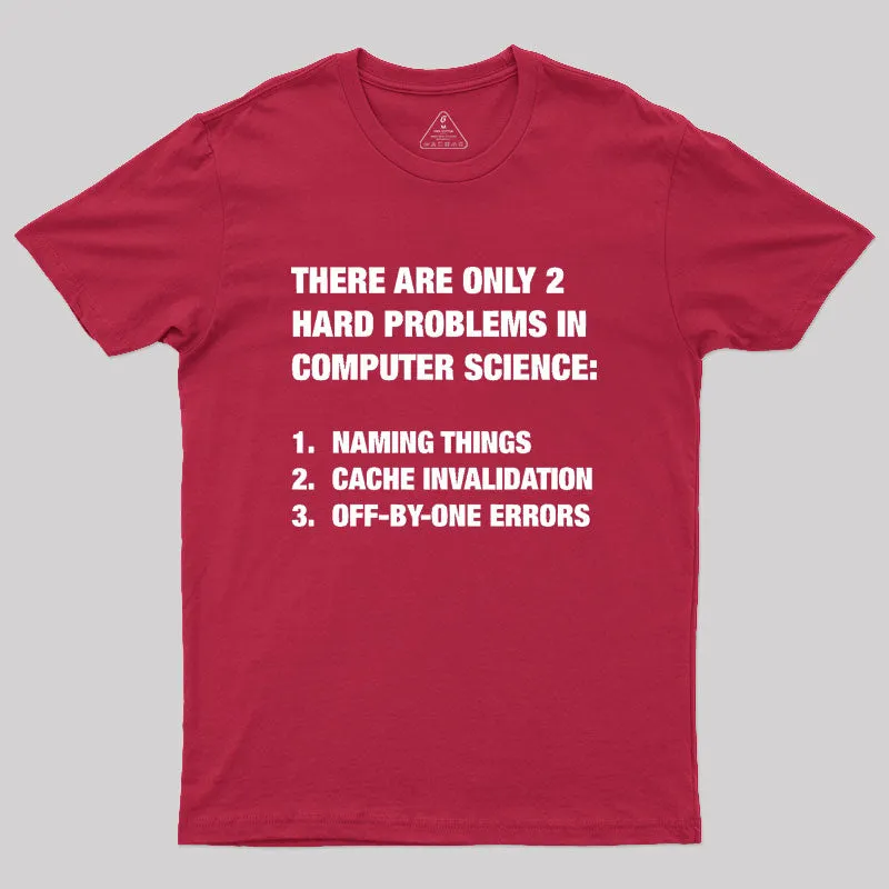 Only 2 Hard Problems In Computer Science Geek T-Shirt - Image 5