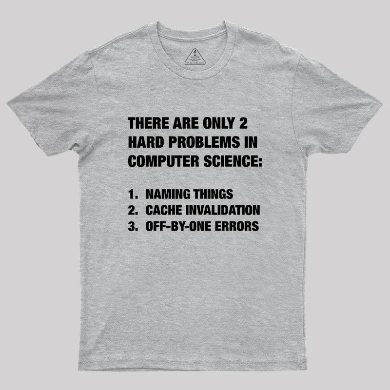 Only 2 Hard Problems In Computer Science Geek T-Shirt - Image 4