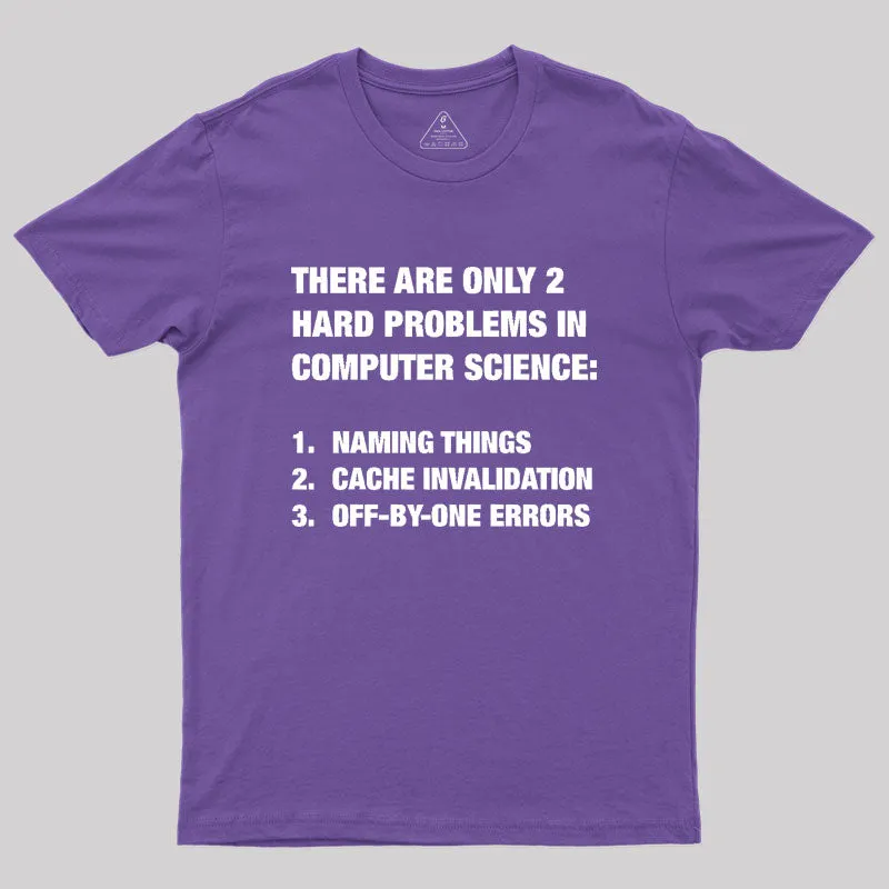 Only 2 Hard Problems In Computer Science Geek T-Shirt - Image 6