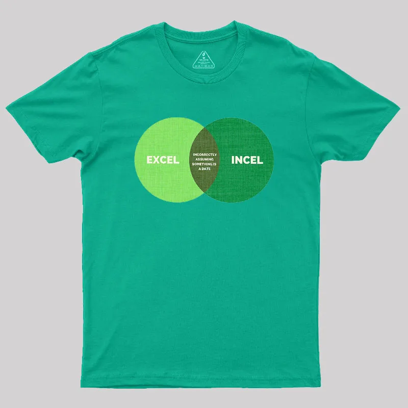 Excel Incel Venn Diagram Geek T-Shirt - Image 10