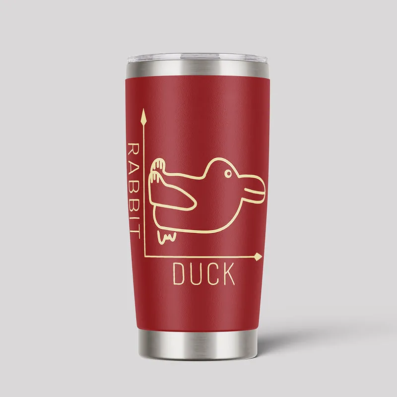 Alternative view of Rabbit And Duck Funny Geeks Tumbler