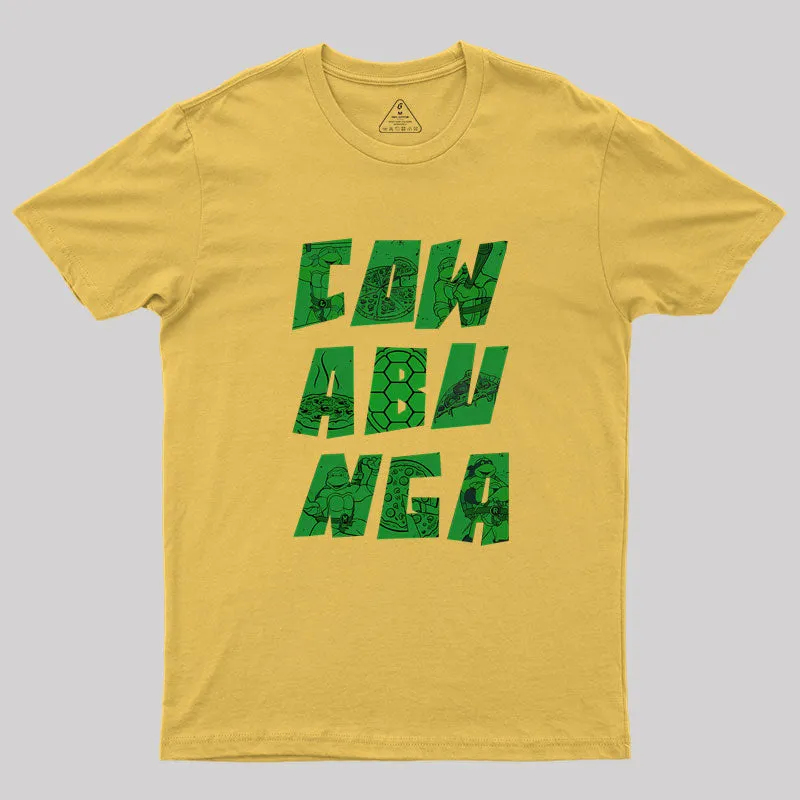 Cowabunga Turtles And Pizza Geek T-Shirt - Image 8