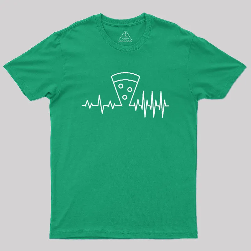 Pizza Heartbeat Geek T-Shirt - Image 10
