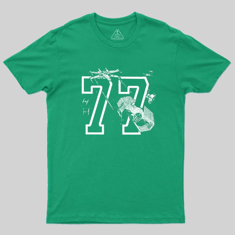 77 Athletic Print Geek T-Shirt - Image 9