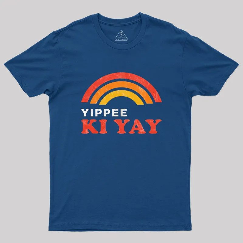 Alternative view of Bruce Willis Yippee Ki Yay Rainbow Geek T-Shirt