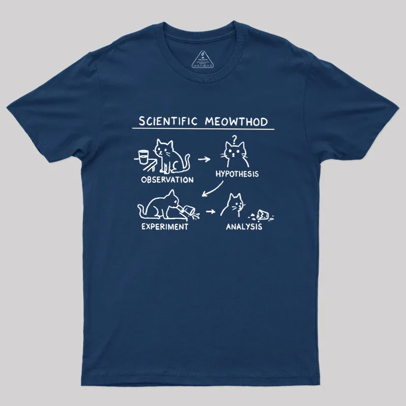 Scientific Meowthod Geek T-Shirt - Image 2