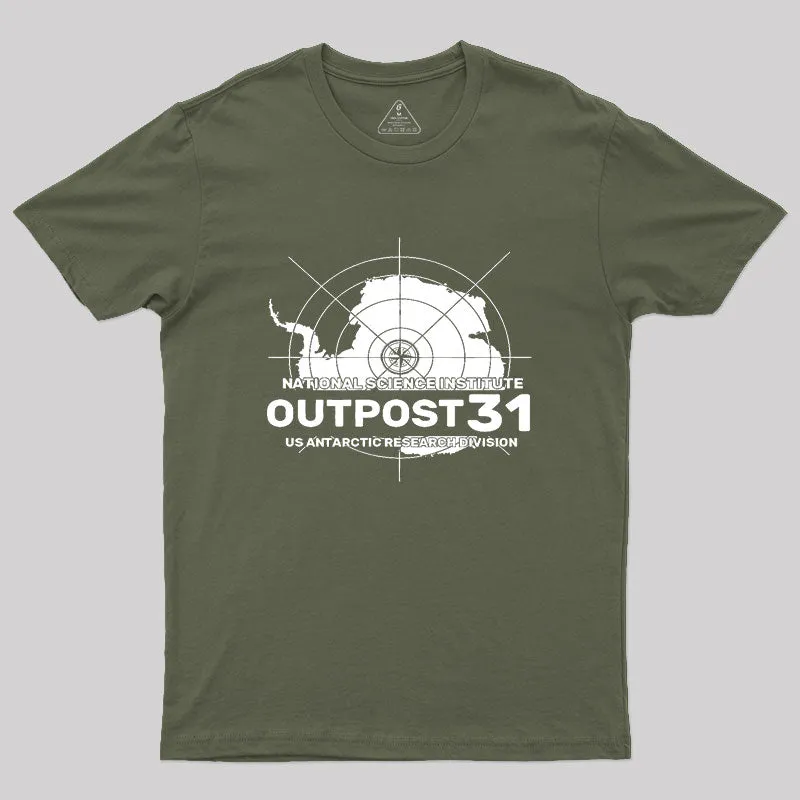 Outpost 31 Antarctic Research Division Geek T-Shirt - Image 3