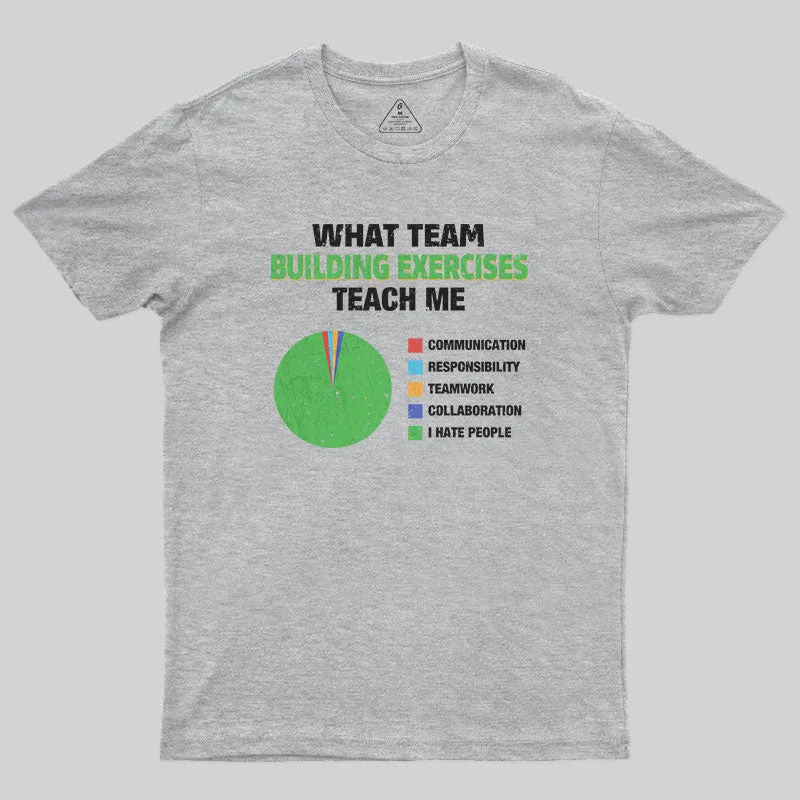 What Team Building Exercises Teach Me Geek T-Shirt - Image 4