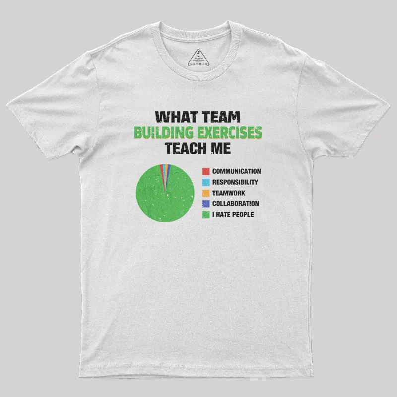 What Team Building Exercises Teach Me Geek T-Shirt - Image 11