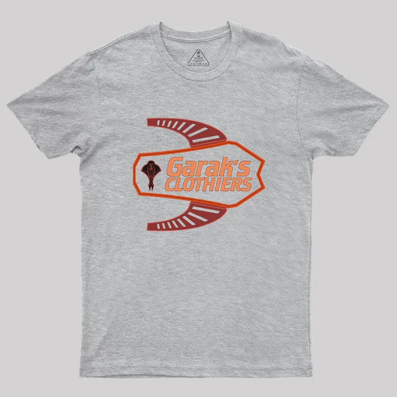 Alternative view of Deep Space Nine Garak's Clothiers Logo Geek T-Shirt