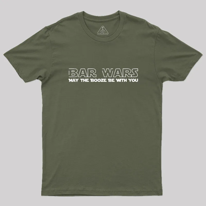Bar Wars May The Booze Be With You Geek T-Shirt - Image 4