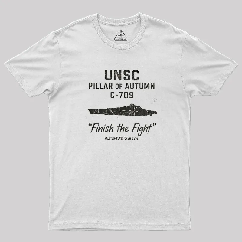 UNSC PILLAR OF AUTUMN C-709 Geek T-Shirt - Image 11
