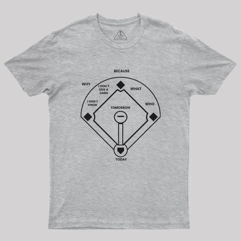 Who's On First Baseball Love Funny Geek T-Shirt - Image 10