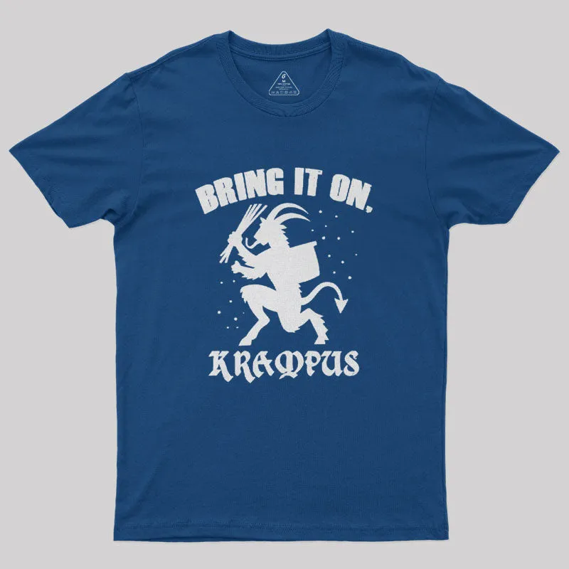 Bring It On Krampus Christmas Slogan Geek T-Shirt - Image 3