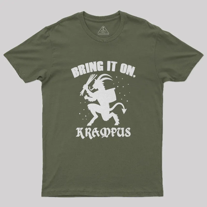 Bring It On Krampus Christmas Slogan Geek T-Shirt - Image 4