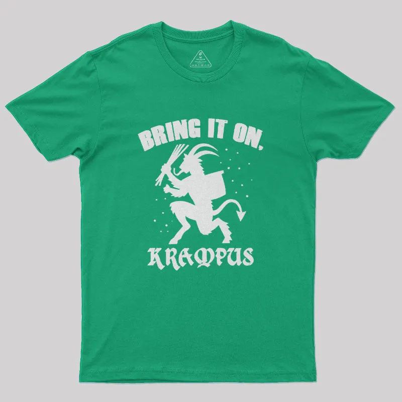 Bring It On Krampus Christmas Slogan Geek T-Shirt - Image 5
