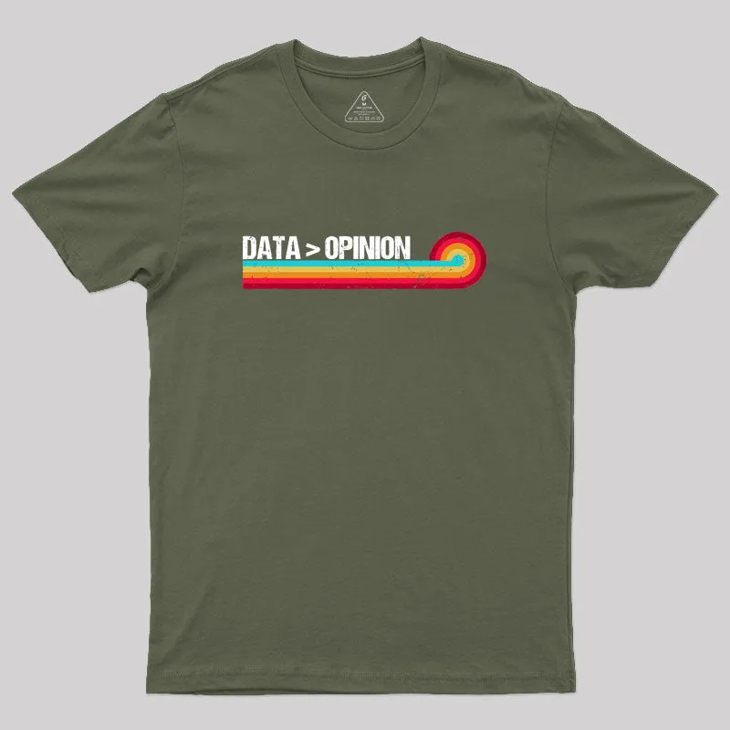 Retro Stripes Funny Data > Opinion Geek T-Shirt - Image 3